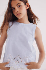 Springfield Top sin mangas para niña azul indigo