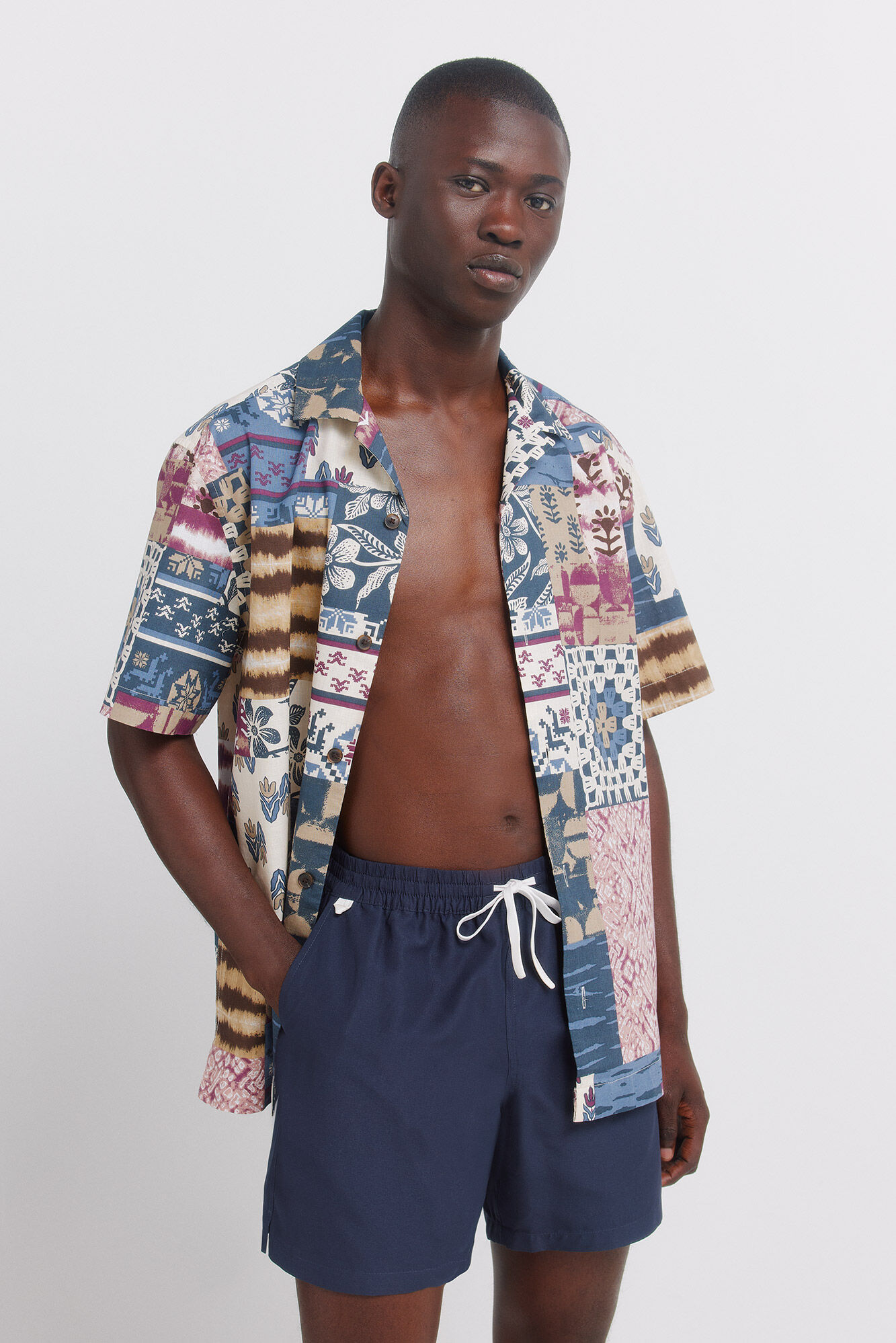 Springfield Traje de ba&ntilde;o liso azulado