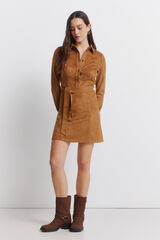 Springfield Vestido corto caf&eacute;