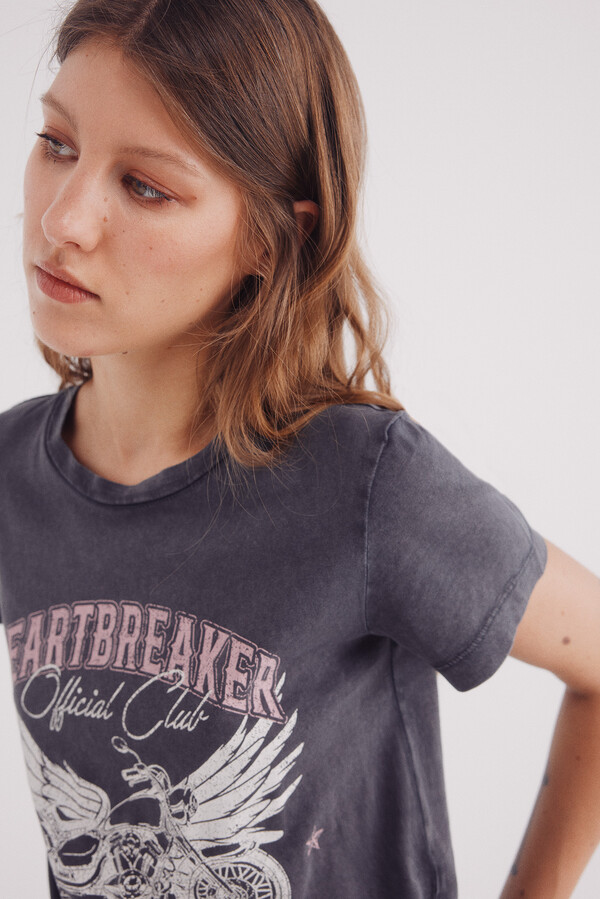 Springfield Playera "Flower market" gris