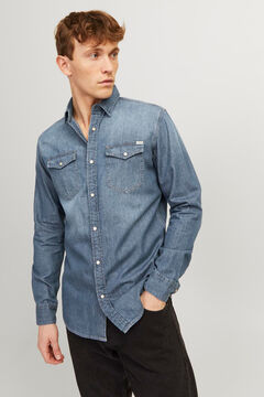 Springfield Camisa denim confort fit azulado