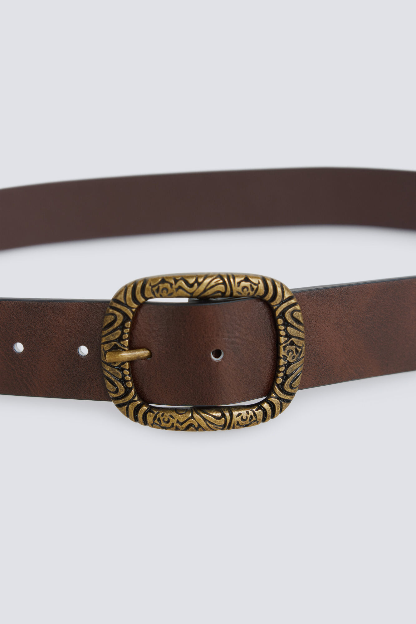 Springfield Cintur&oacute;n hebilla ovalada caf&eacute;