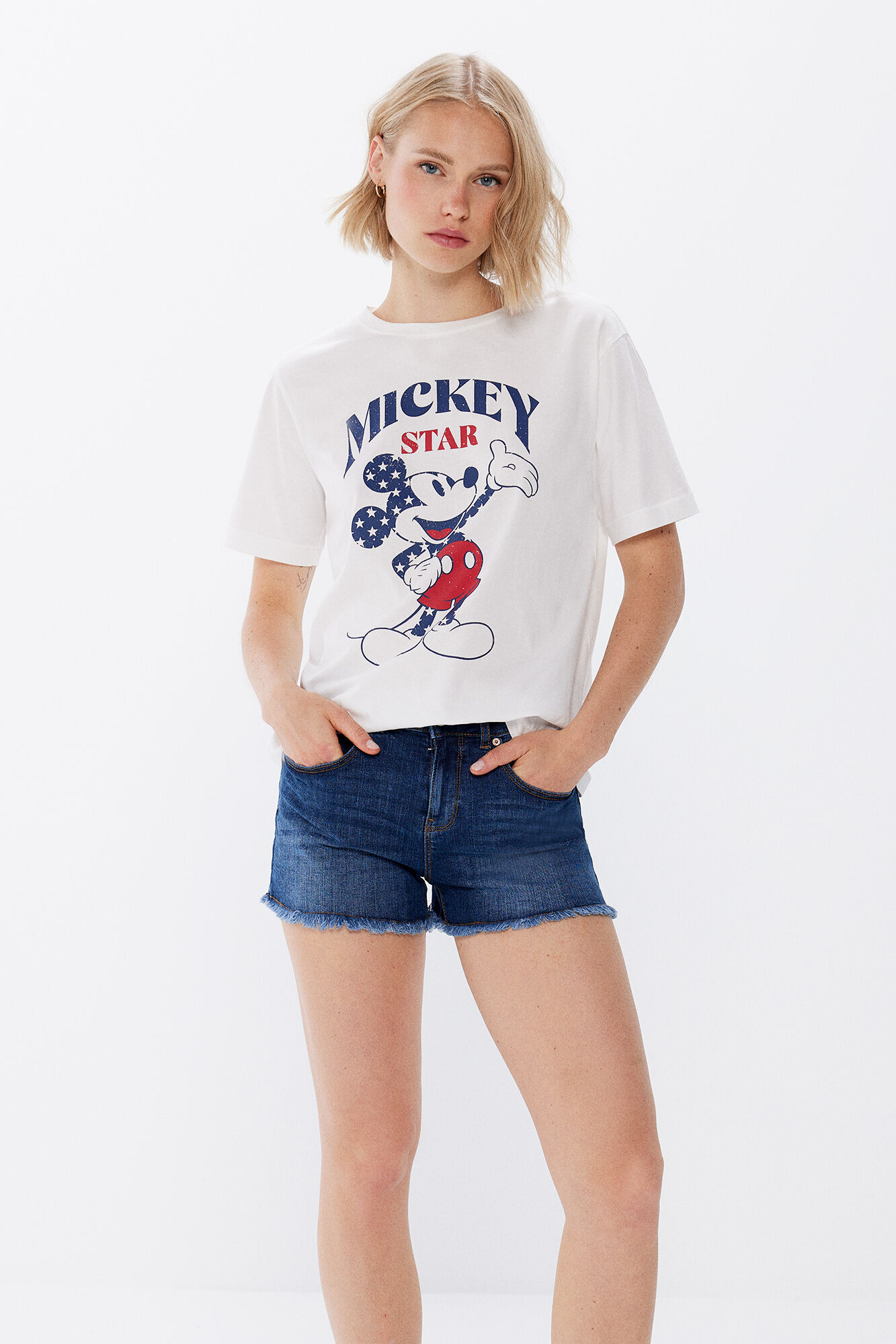 Springfield Playera "Mickey Mouse" USA beige