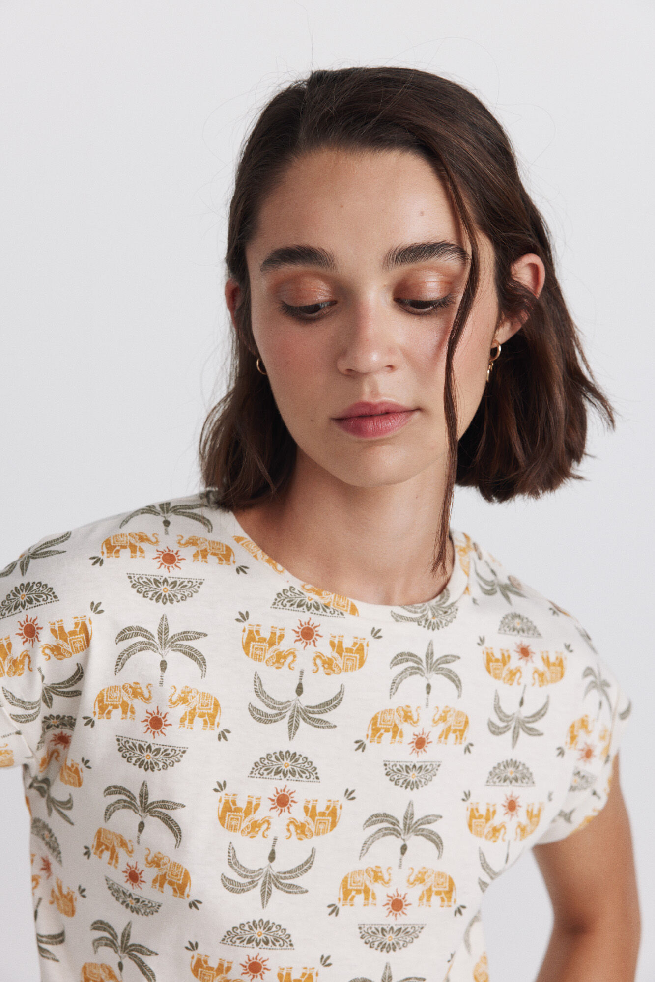 Springfield Playera estampada con botones
