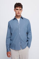 Springfield Camisa estructurada bicolor azul