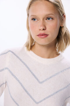 Springfield Suéter chevron lurex natural