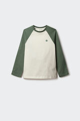 Springfield Kids Camiseta manga larga bicolor niño verde