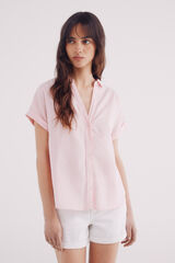 Springfield Camisa manga corta oxford rosa