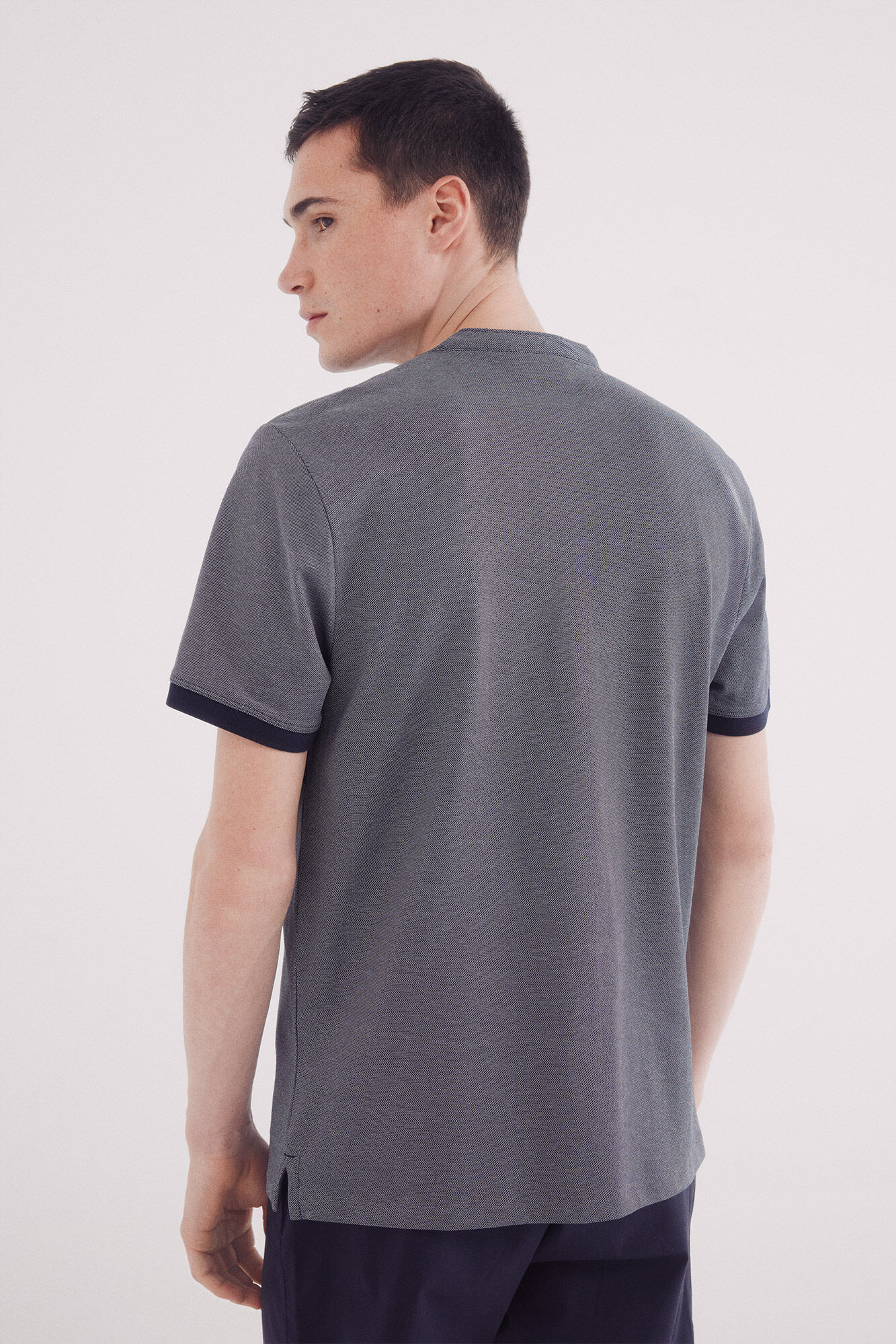 Springfield Polo piqu&eacute; mao oxford bloques slim fit azul indigo