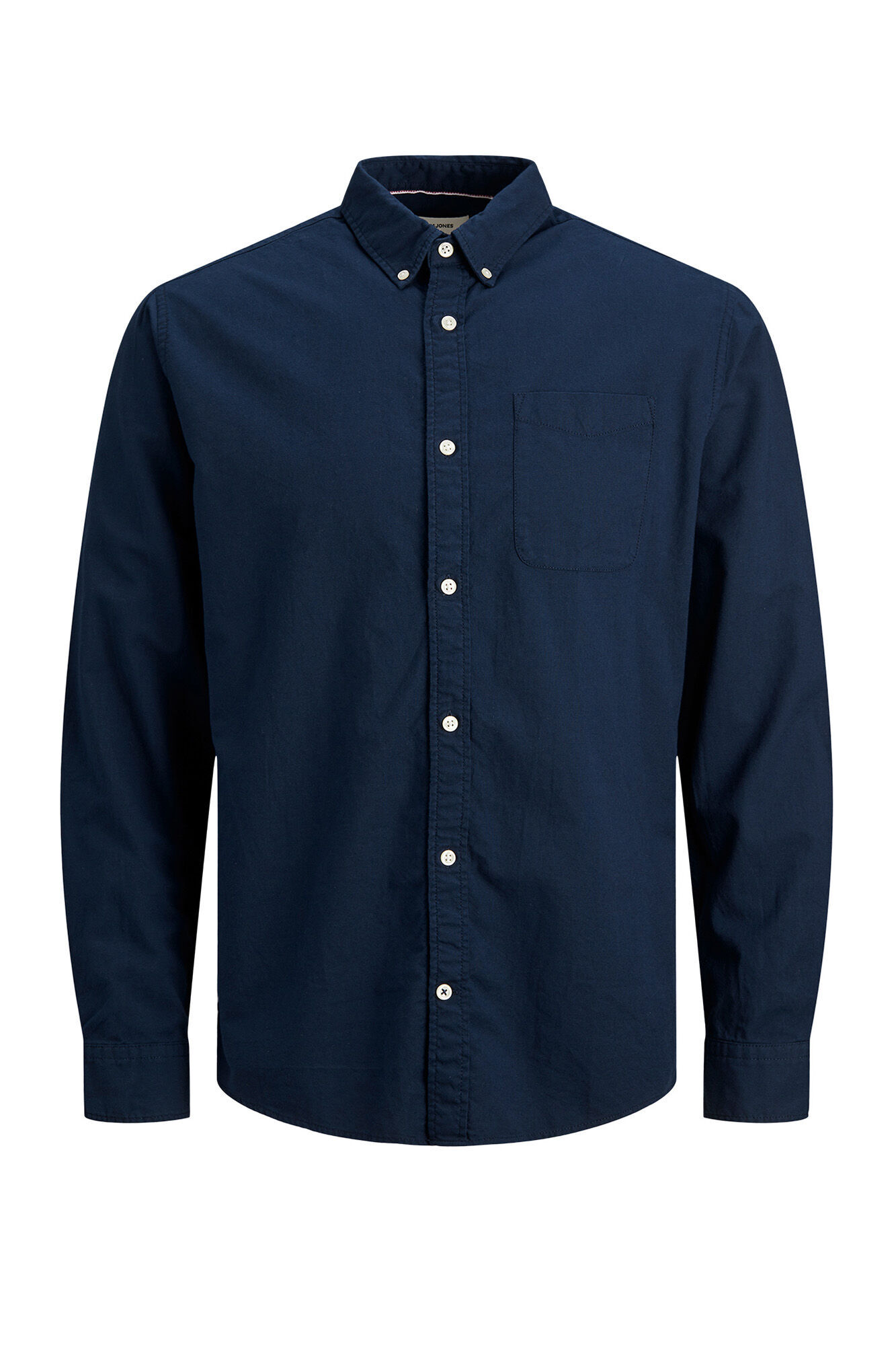 Jack & Jones Camisa oxford de algod&oacute;n marino