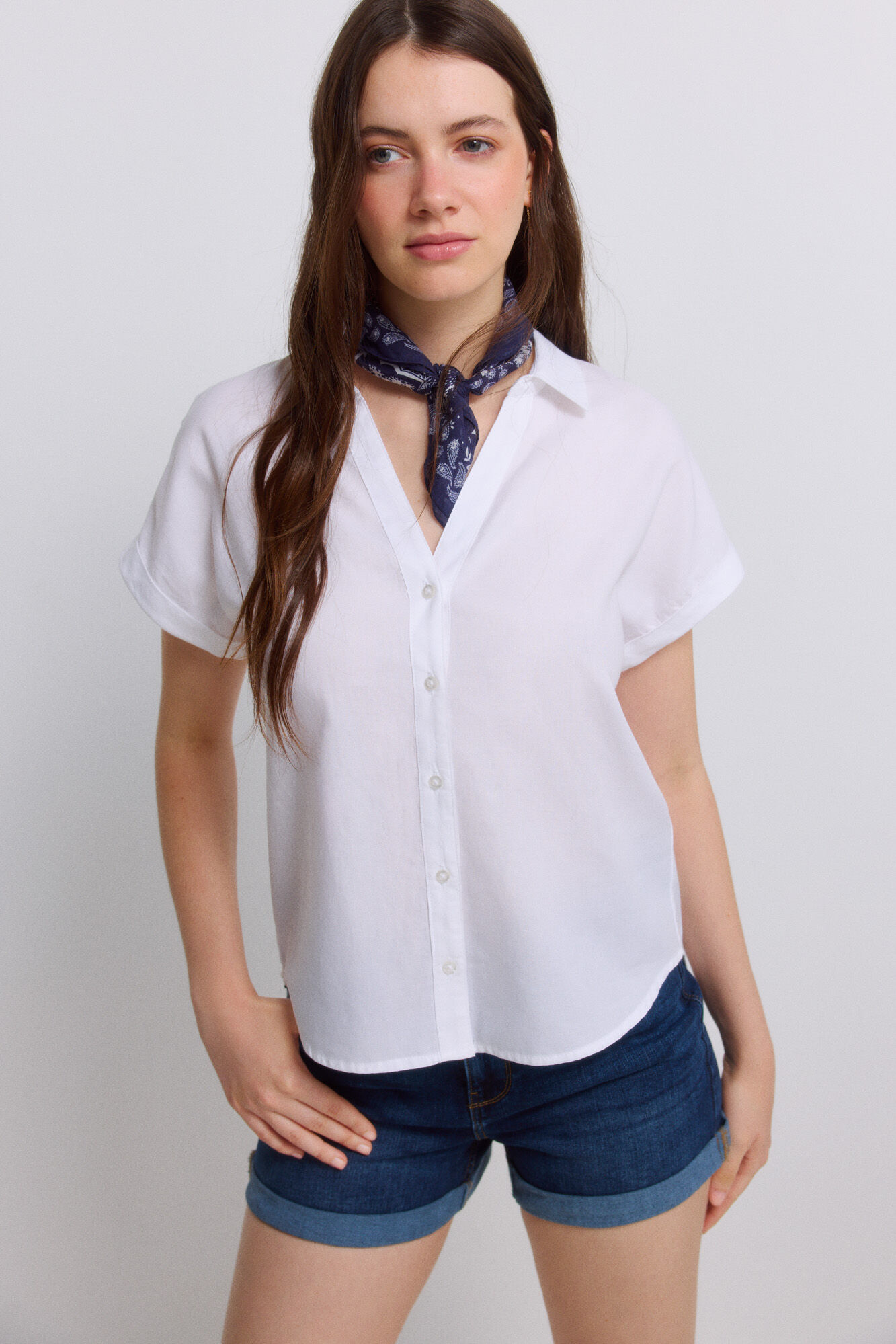 Springfield Blusa de cuello solapa