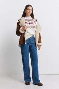 Springfield Jeans s&uacute;per anchos con bolsillos de parche