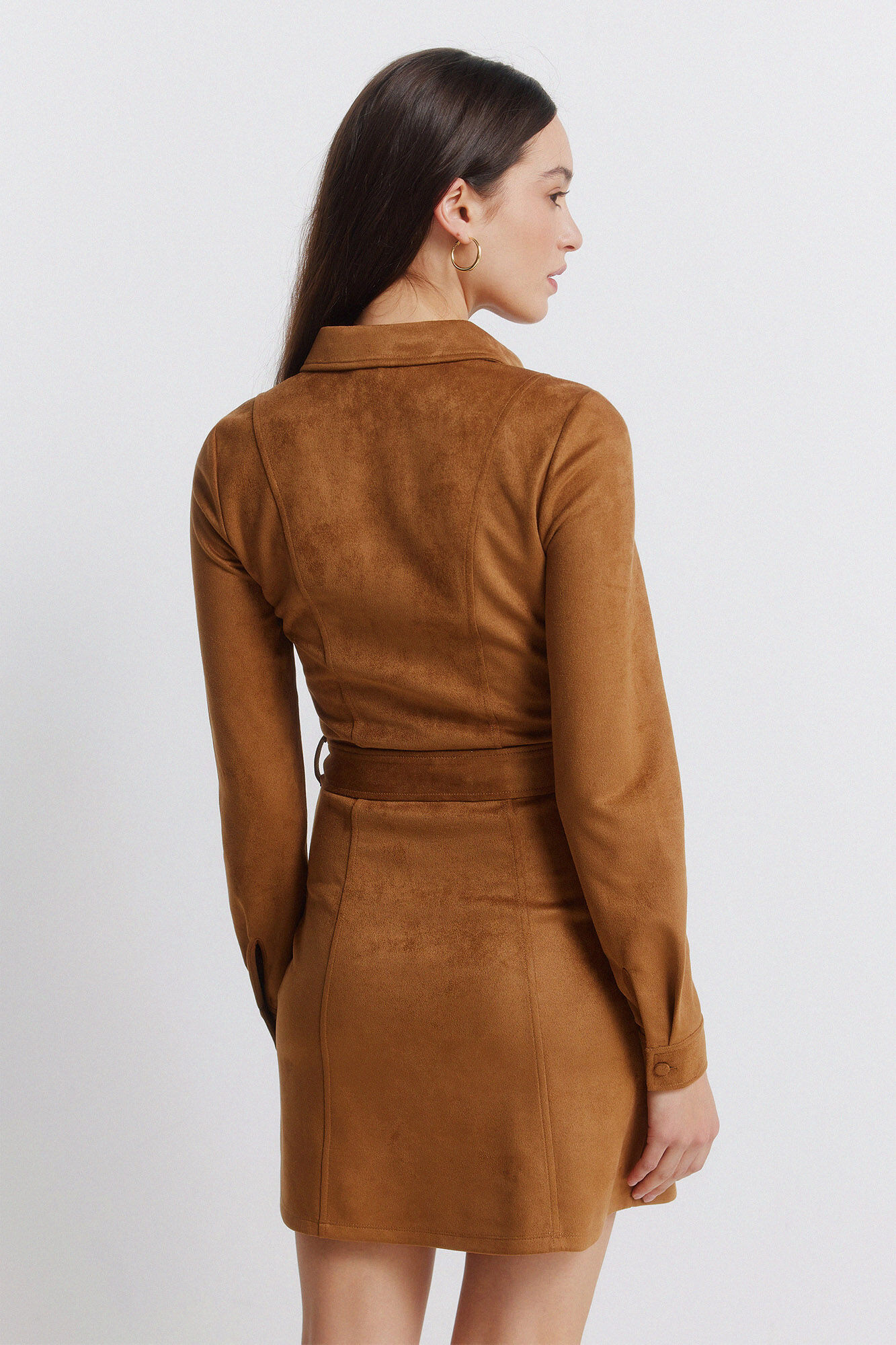 Springfield Vestido corto caf&eacute;