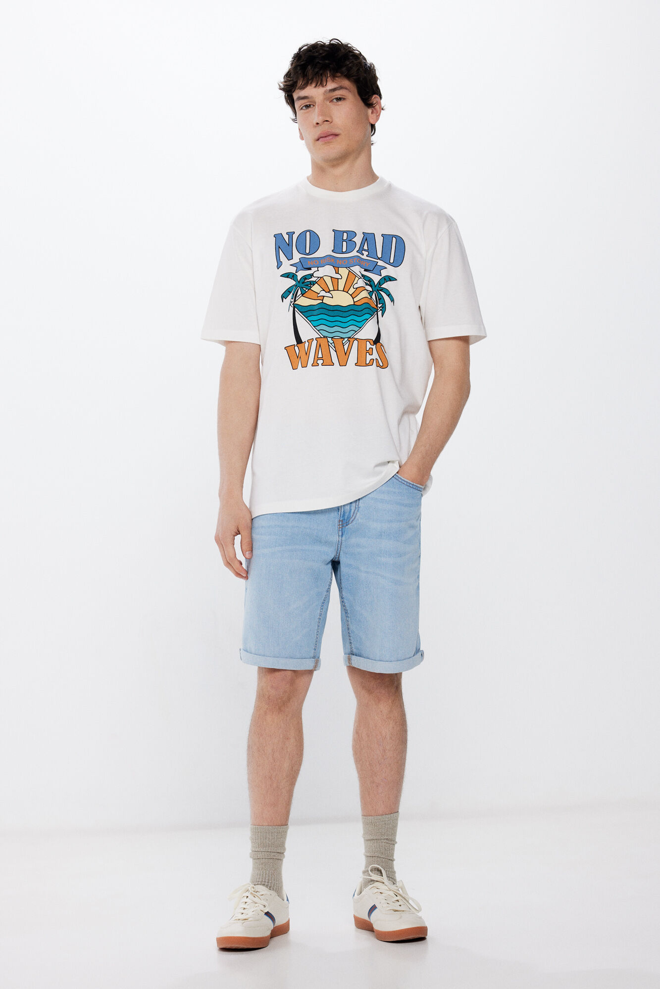 Springfield Playera no bad waves marfil
