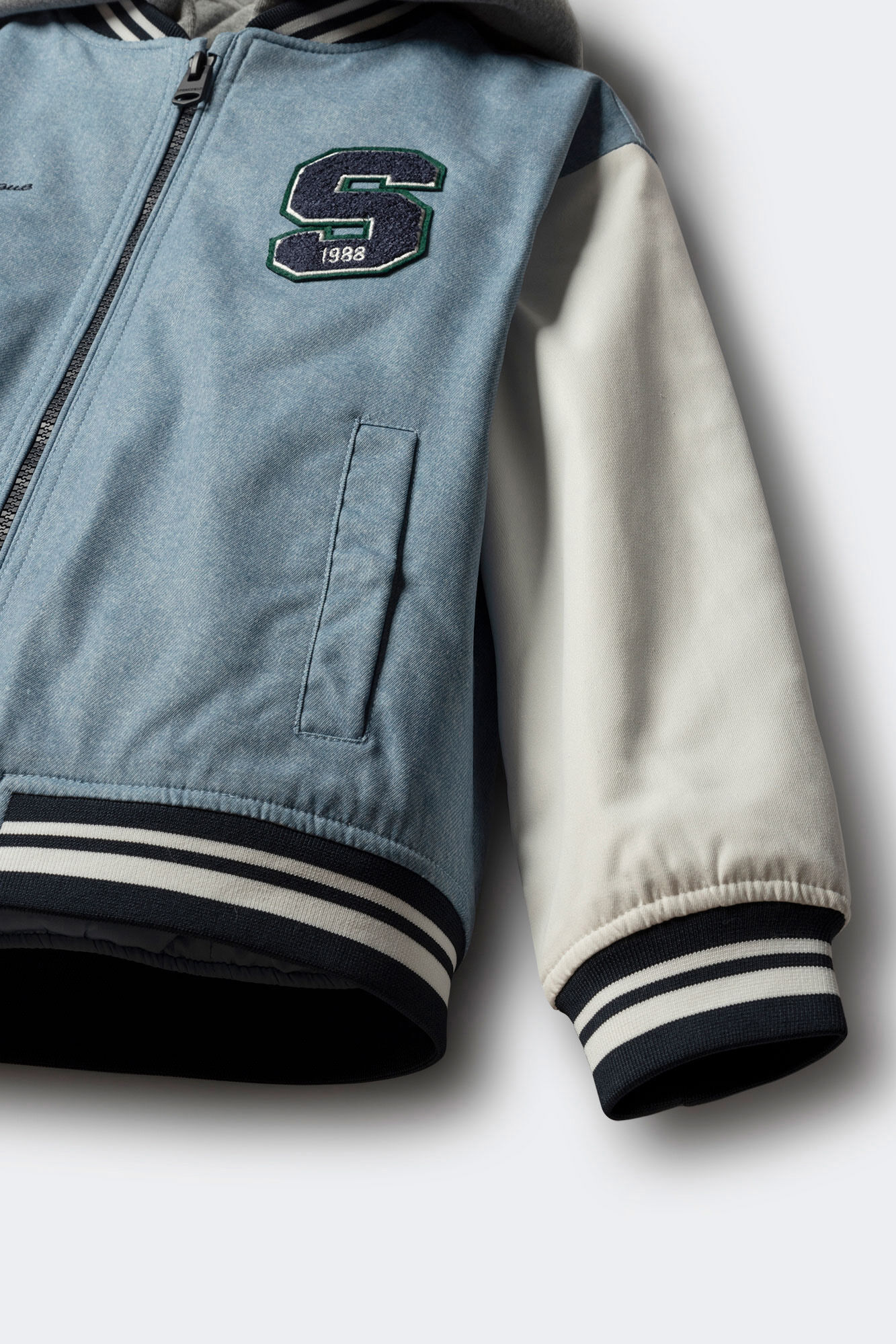 Springfield Kids Chaqueta varsity beisbolera ni&ntilde;o azul indigo