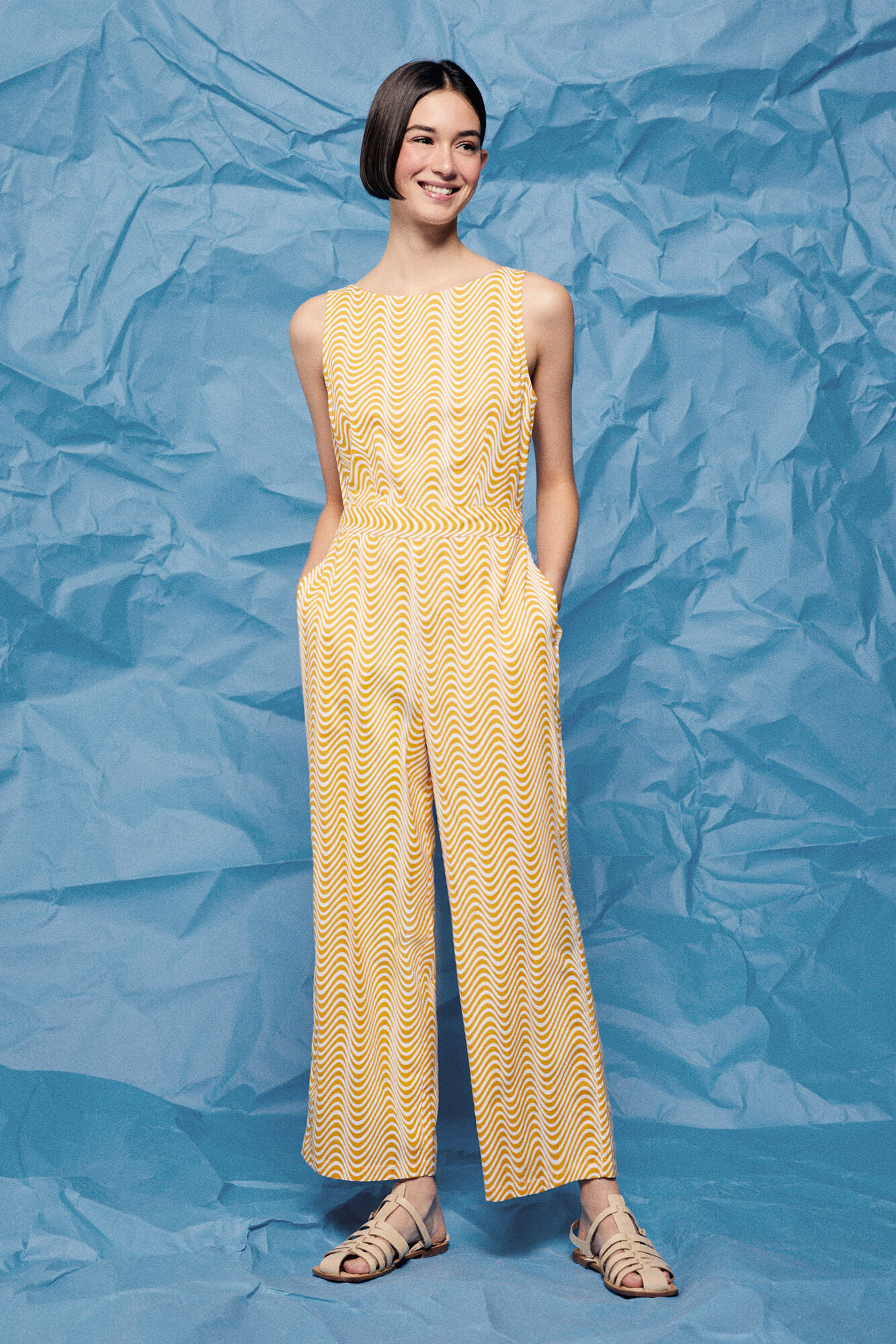 Pantalón Pantalones Springfield Para Mujer Algodón, Lino Y