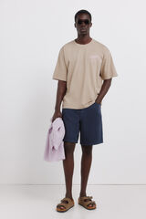 Springfield Bermudas de 5 bolsillos lavado straight fit azulado