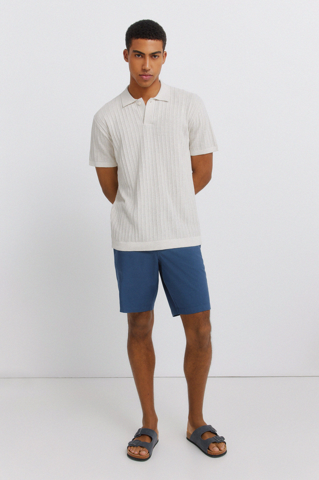 Springfield Bermudas estructuradas azul