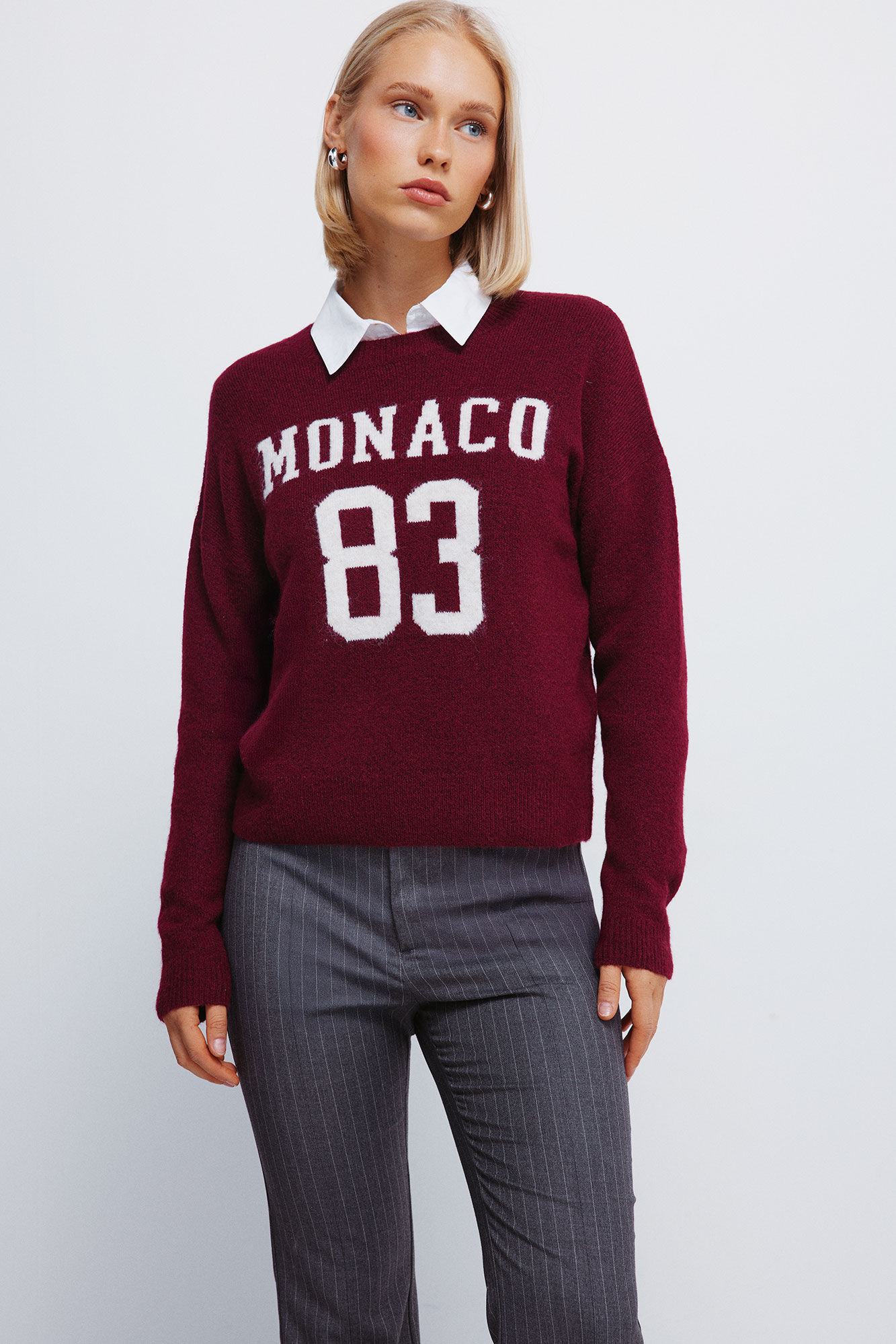 Springfield Pantalones rayas de rayas gris