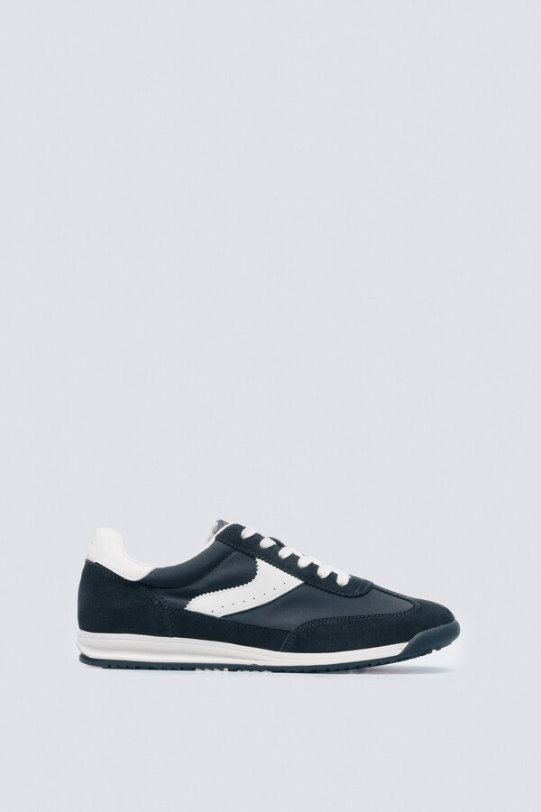 Springfield Sneaker de piel estilo retro azulado