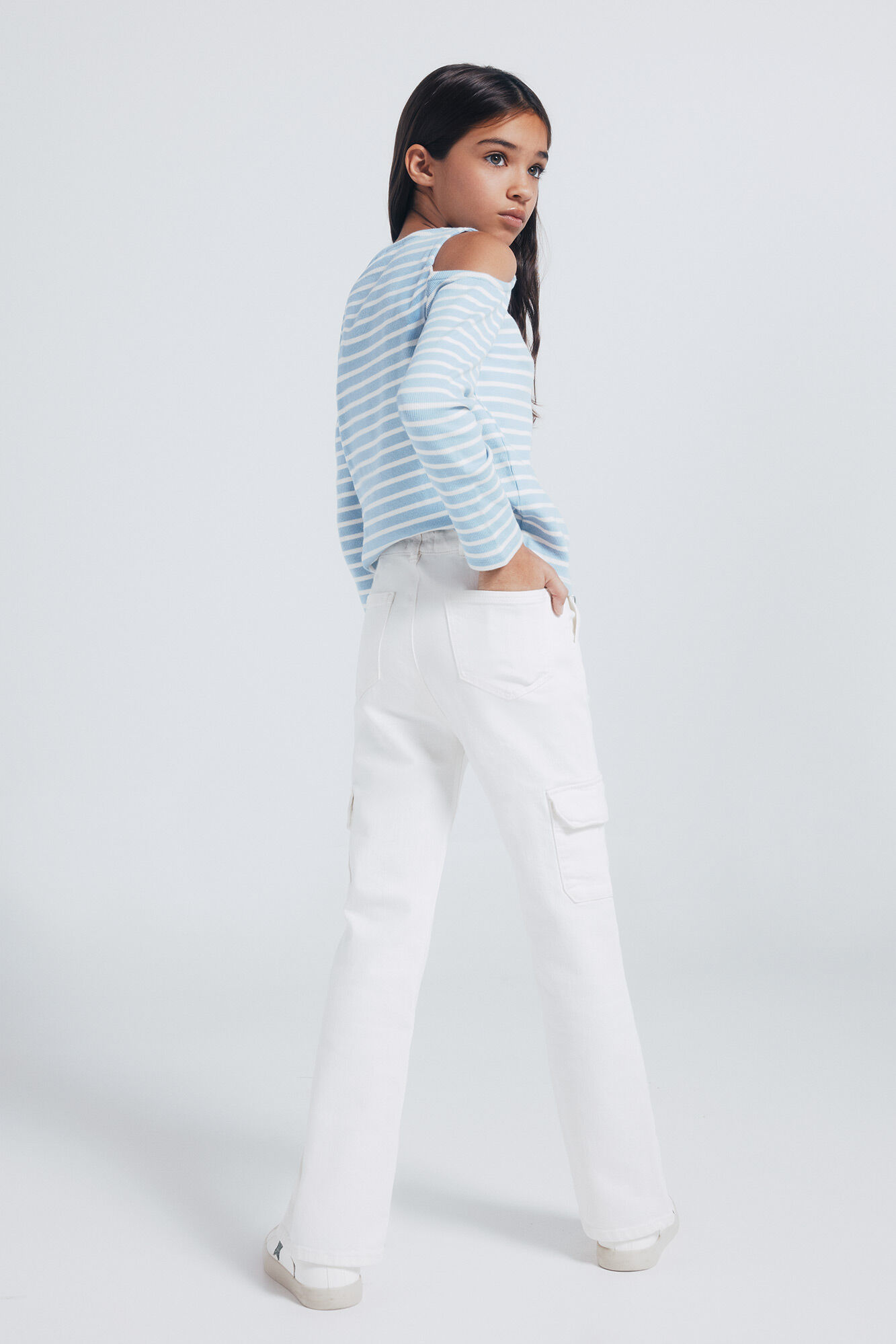 Springfield Kids Pantal&oacute;n cargo ni&ntilde;a blanco