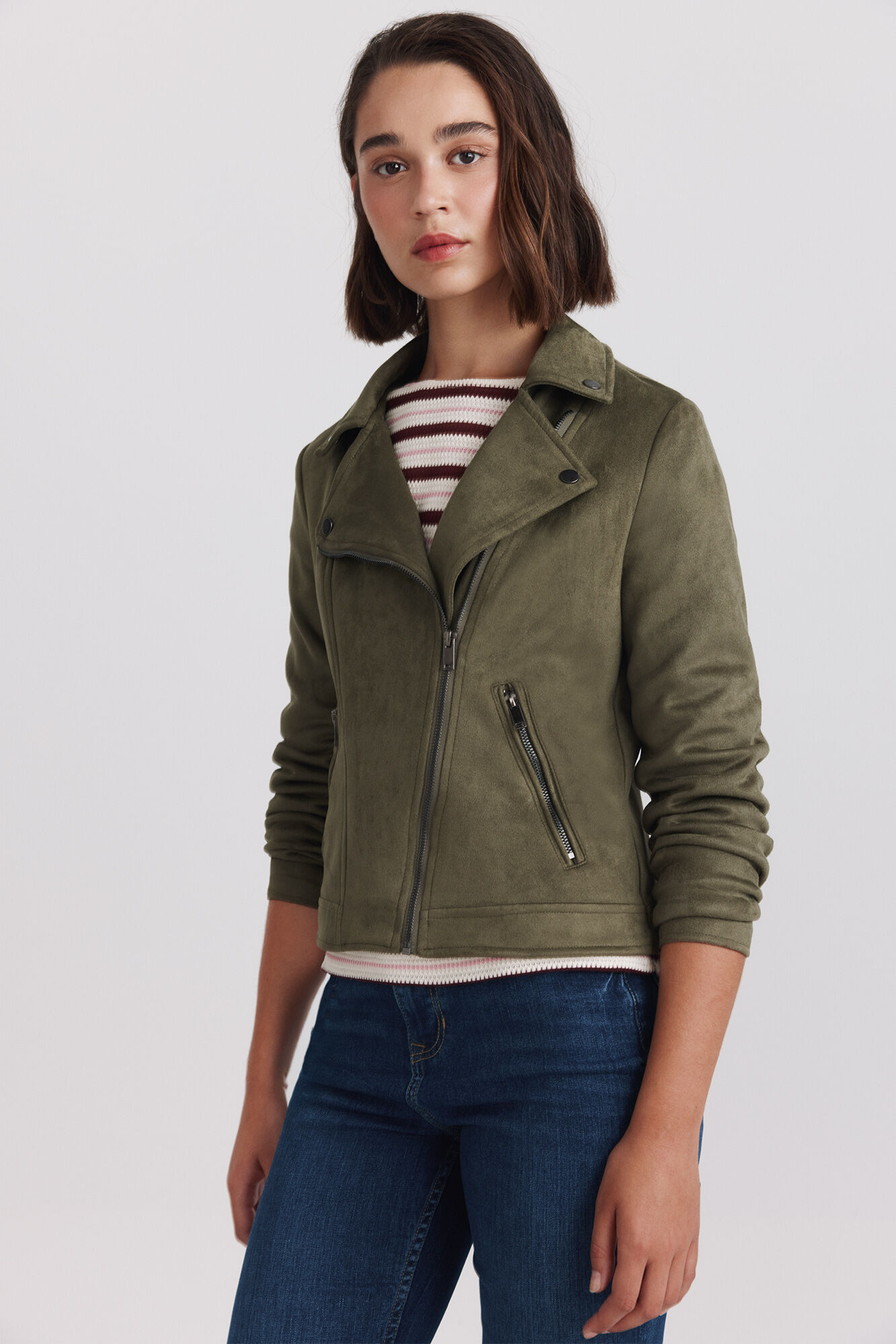 Springfield Chamarra biker de antelina