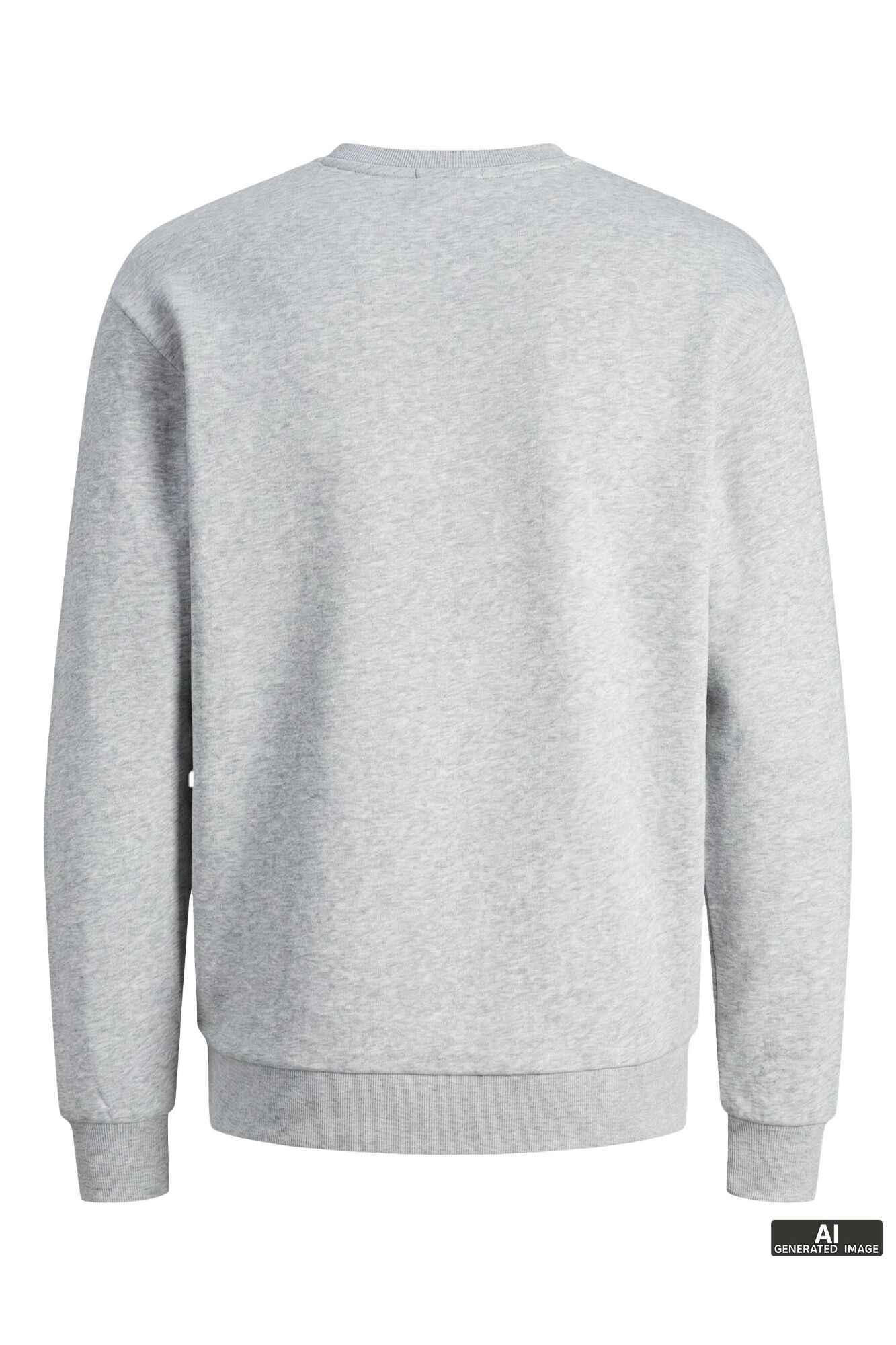Jack & Jones Sudadera b&aacute;sica de cuello redondo gris
