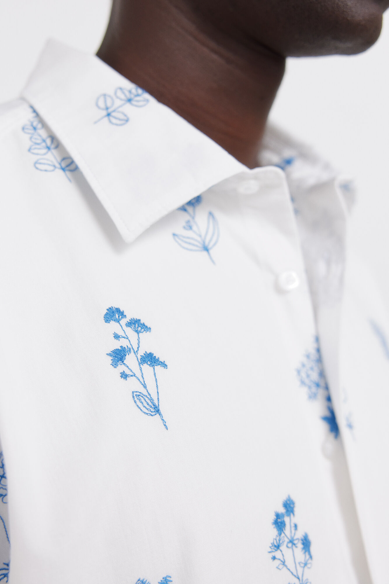 Springfield Camisa de manga corta con bordado floral