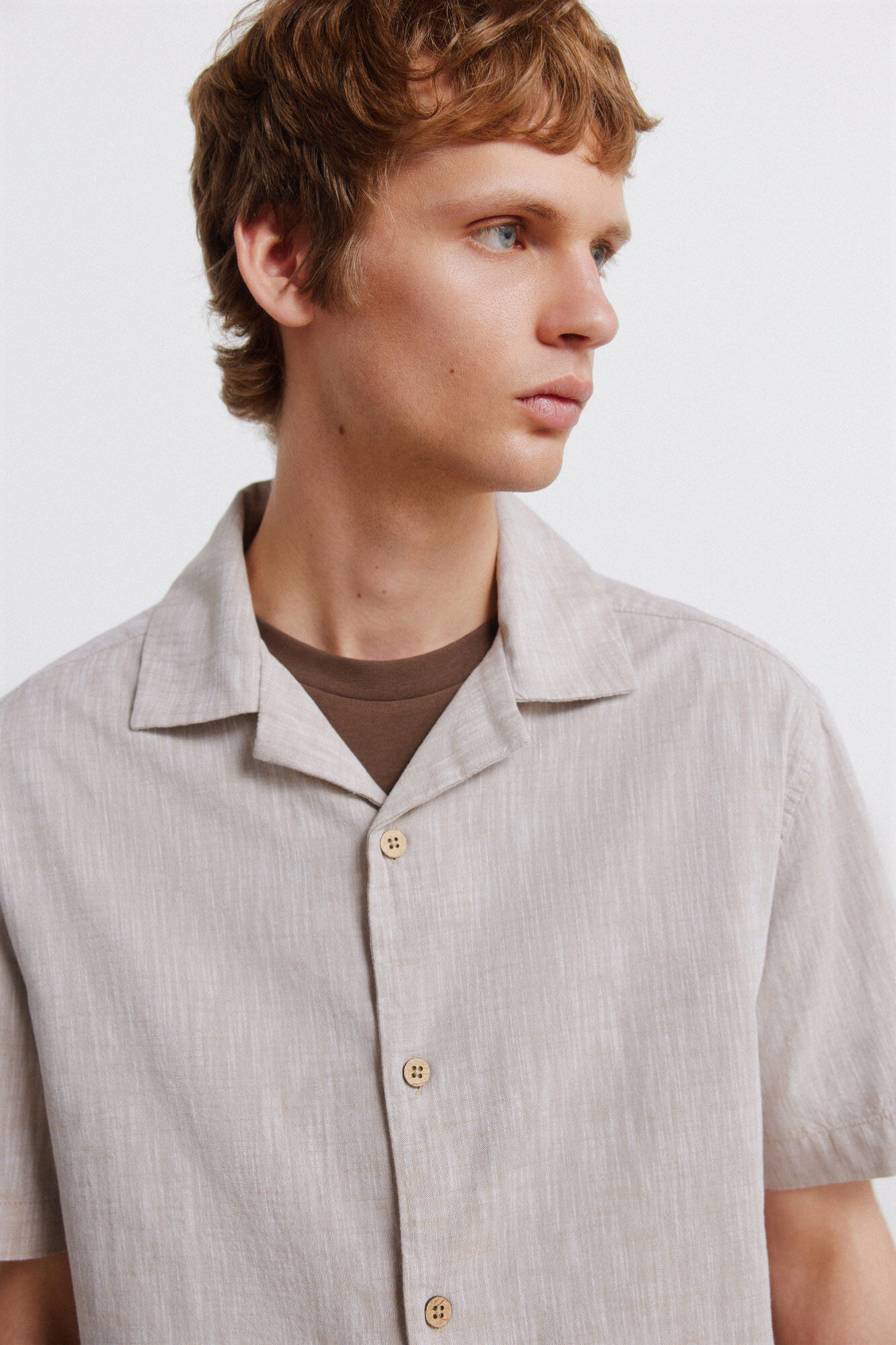 Springfield Camisa bowling de manga corta tipo lino