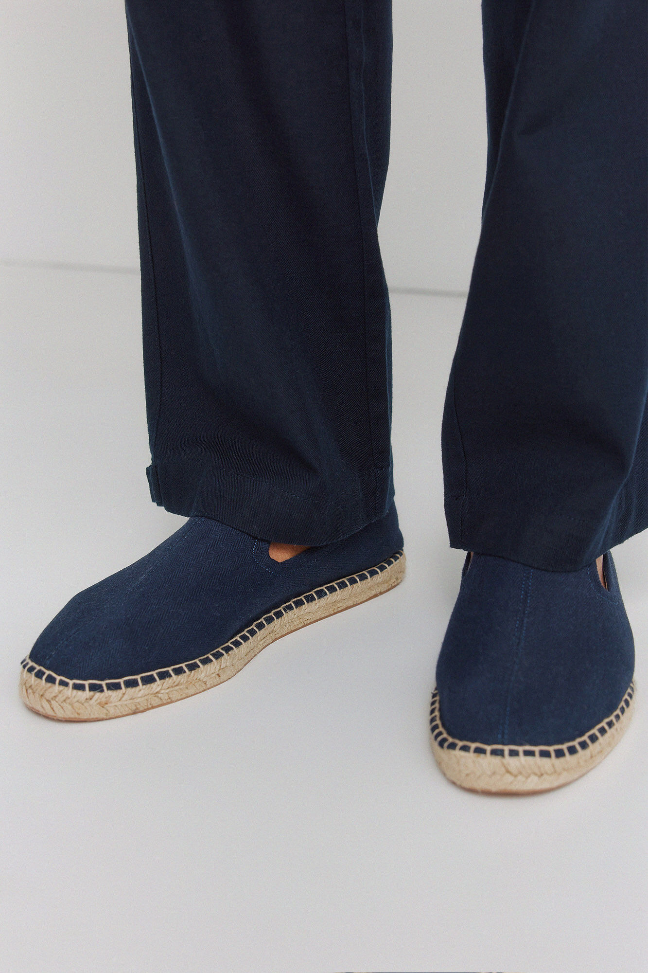 Springfield Alpargata de algod&oacute;n espiga azulado