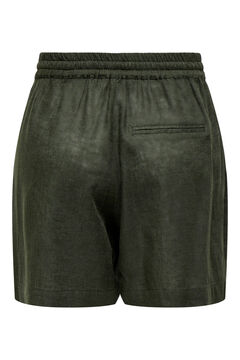 Springfield Shorts de lino cintura ajustable gris