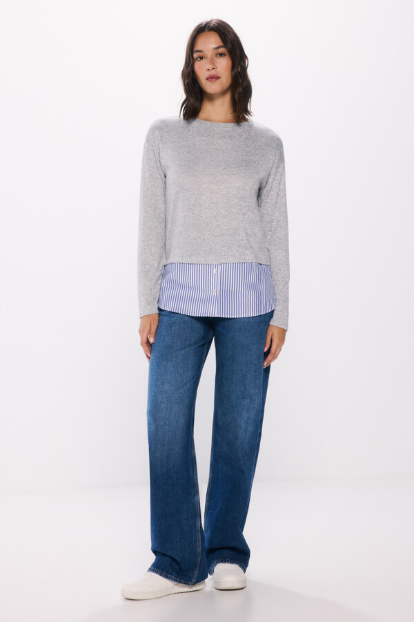 Springfield Playera combinada gris