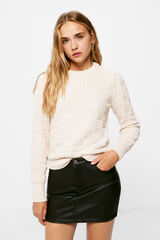 Springfield Suéter Chenilla Lurex blanco