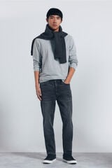 Springfield Jeans ajustados con lavado gris oscuro gris