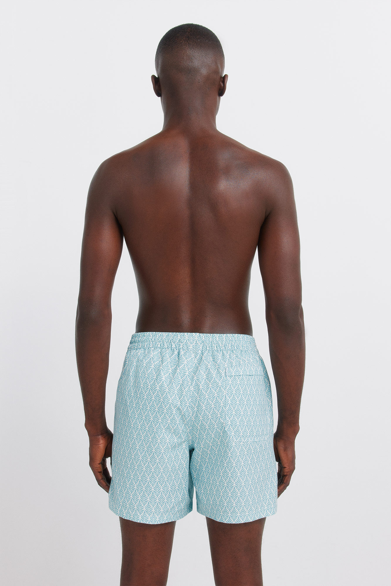Springfield Traje de ba&ntilde;o estampado de hojas azul