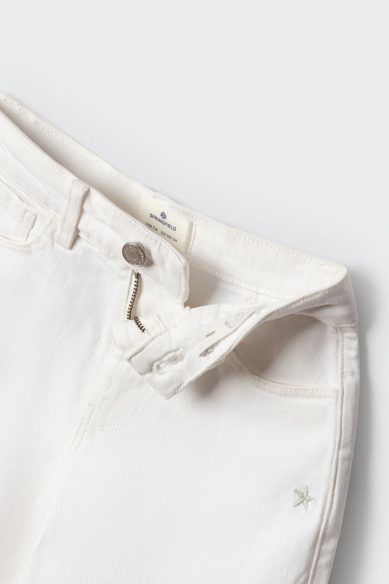 Springfield Kids Jeans de pierna ancha para ni&ntilde;a marfil