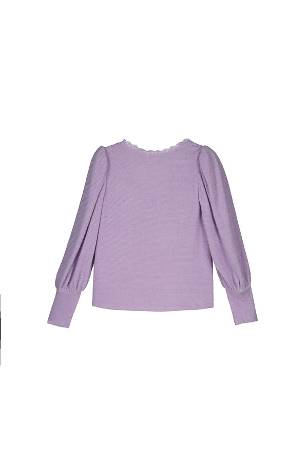 Springfield Playera Chenilla Escote Lace azul