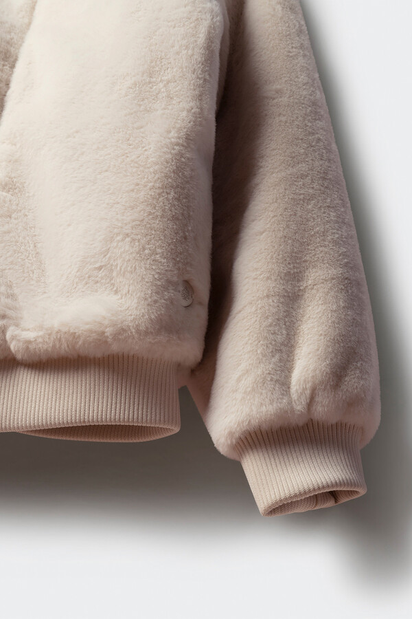 Springfield Kids Bomber de pelo de niña beige