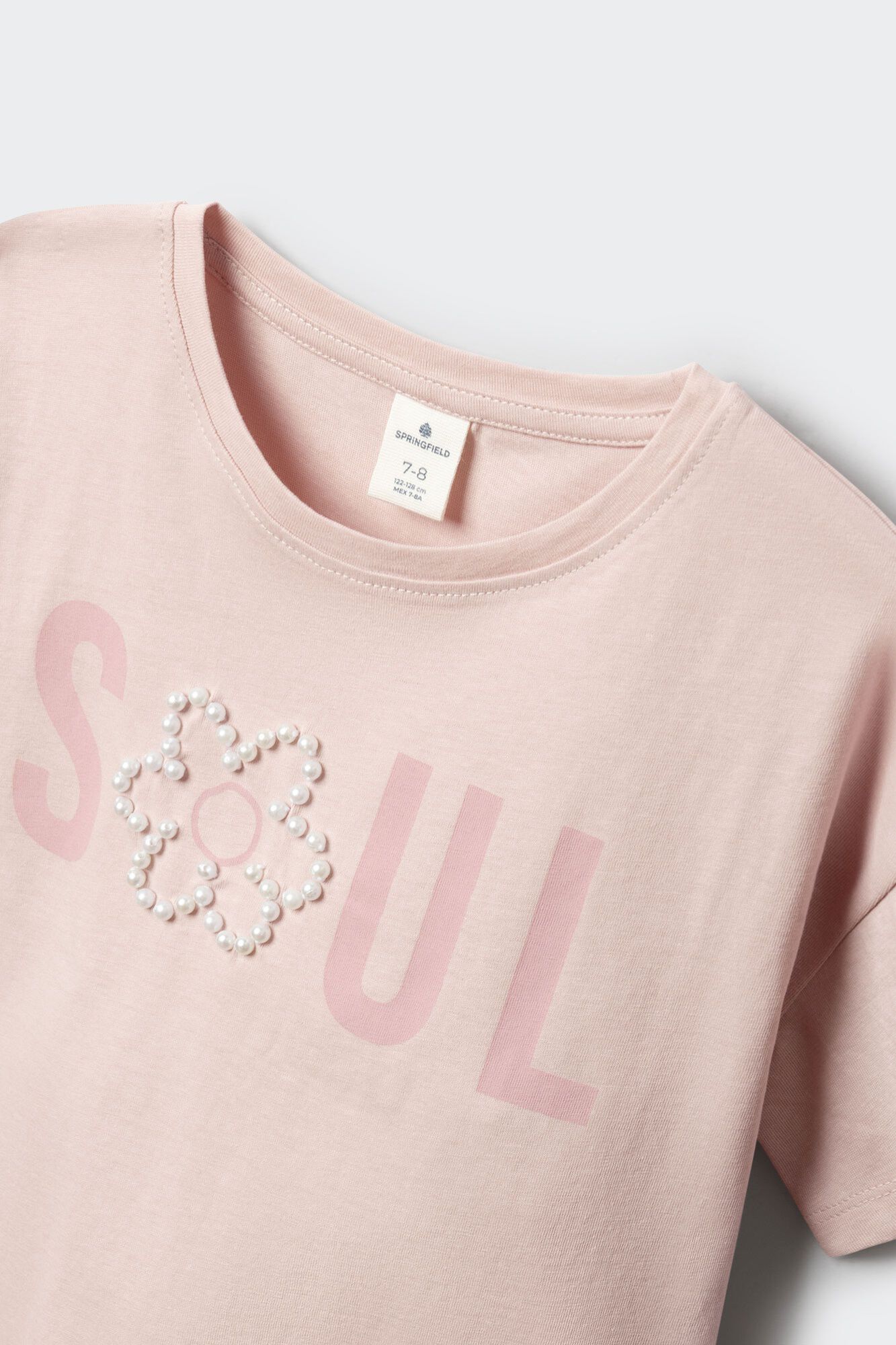 Springfield Kids Top de tachas para ni&ntilde;a rosa