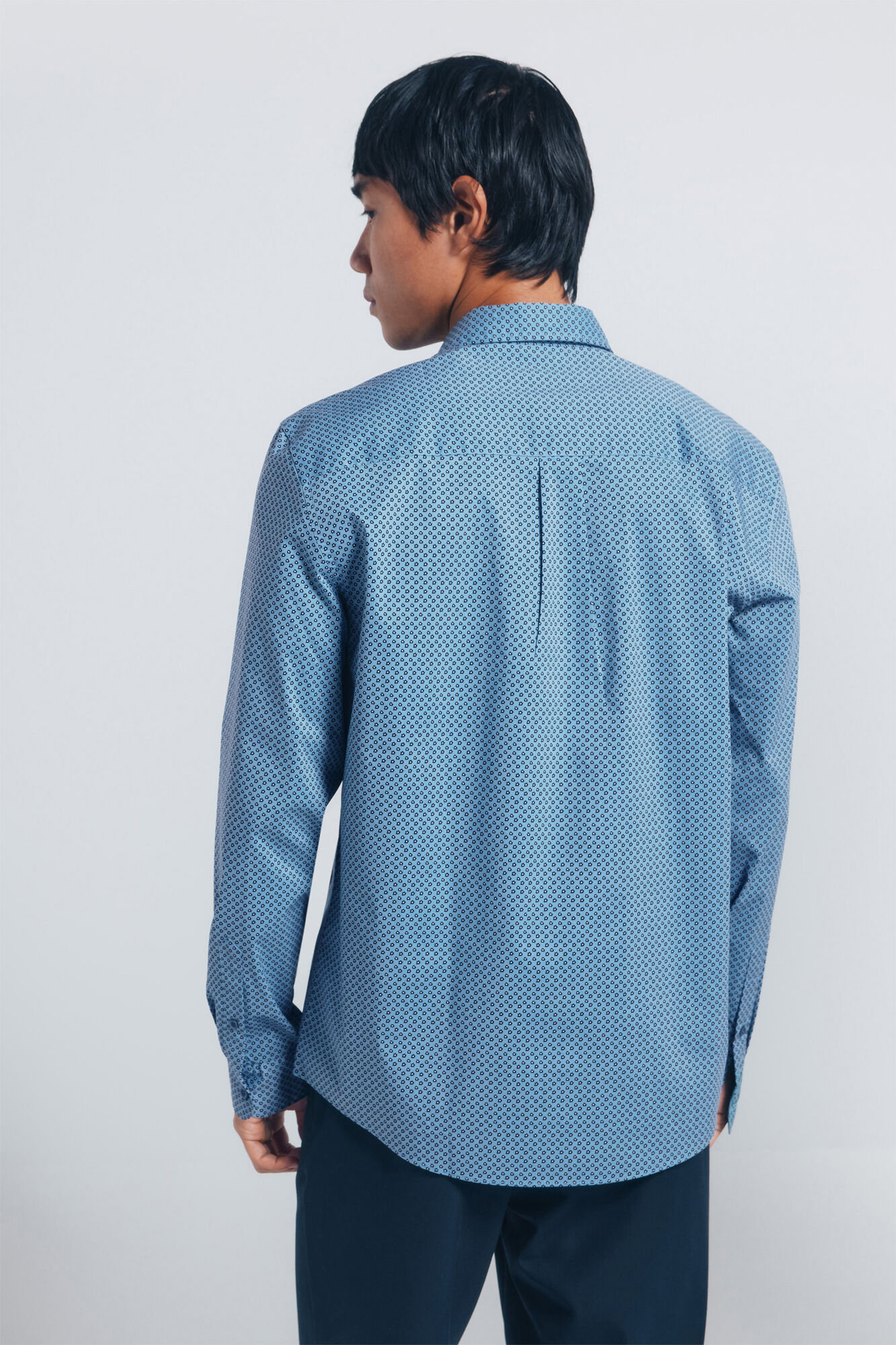 Springfield Camisa de popel&iacute;n con estampado azul