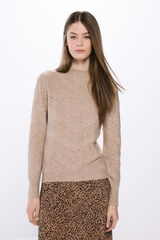 Springfield Suéter estructura chevron beige
