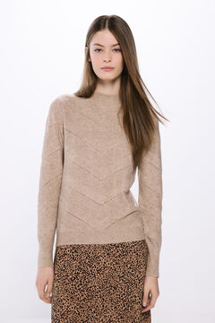 Springfield Suéter estructura chevron beige