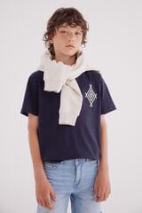 Springfield Camiseta rombo niño azul