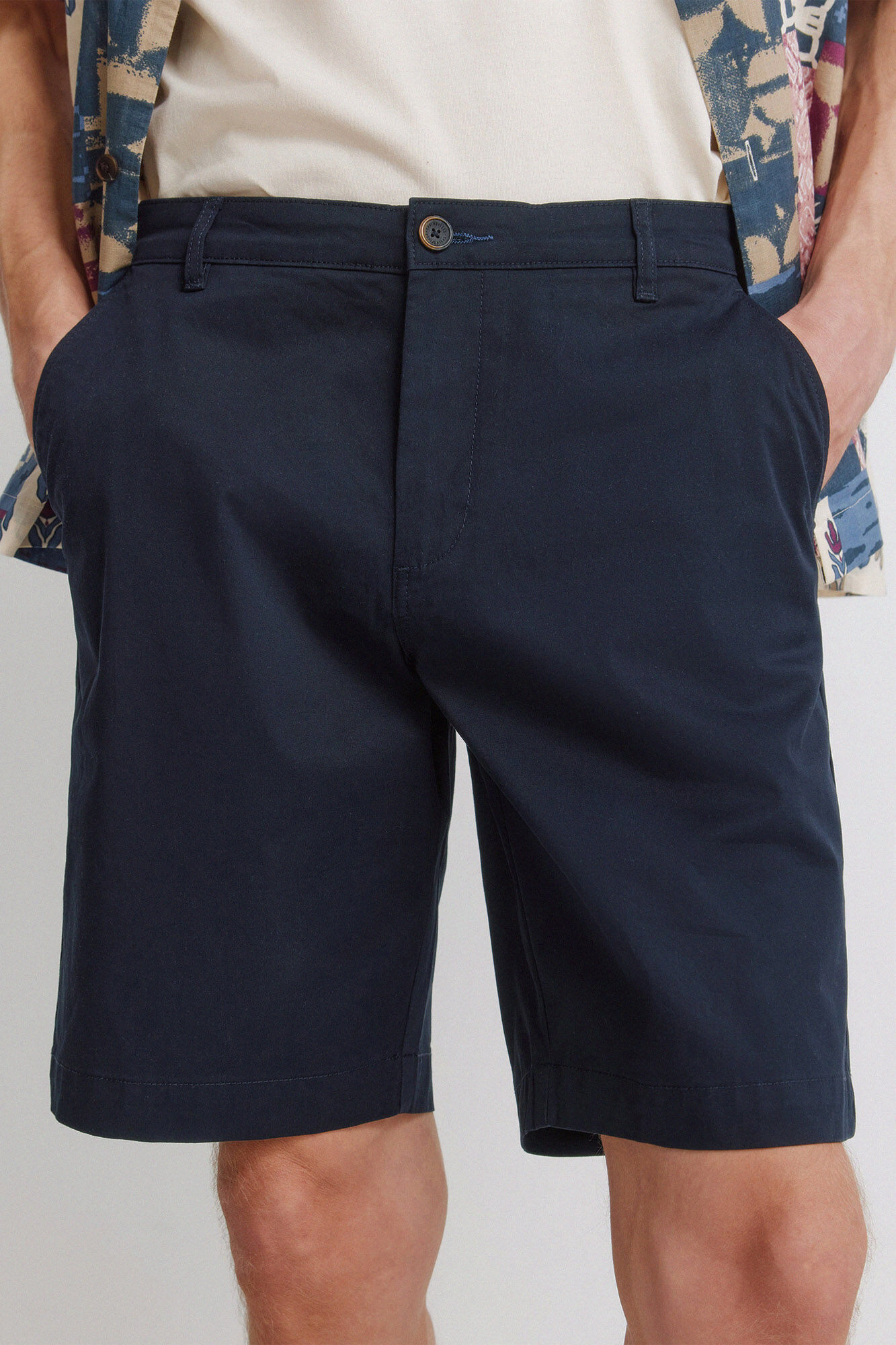 Springfield Bermudas color comfort fit azul