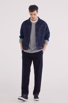 Springfield Pantalón chino estructura comfort fit azul