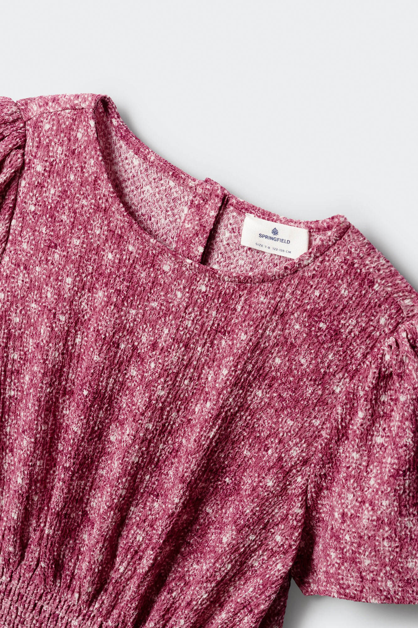 Springfield Kids Vestido manga corta IKAT para ni&ntilde;a morado/lila