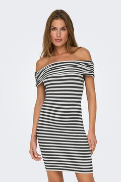 Springfield Vestido corto hombros descubiertos natural