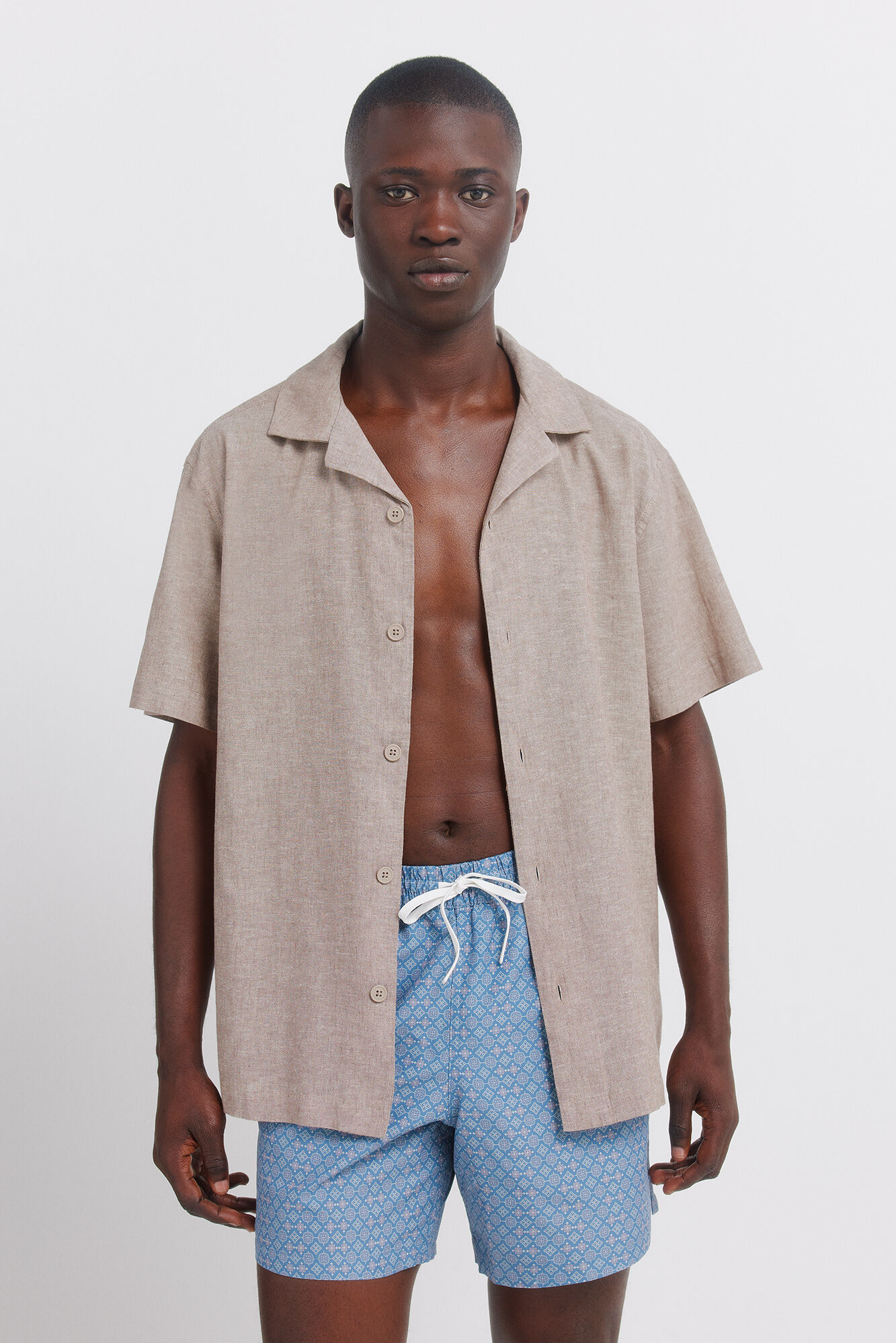 Springfield Traje de ba&ntilde;o estampado de mosaico azul