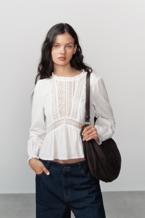 High Spirits Blusa Whimsy beige