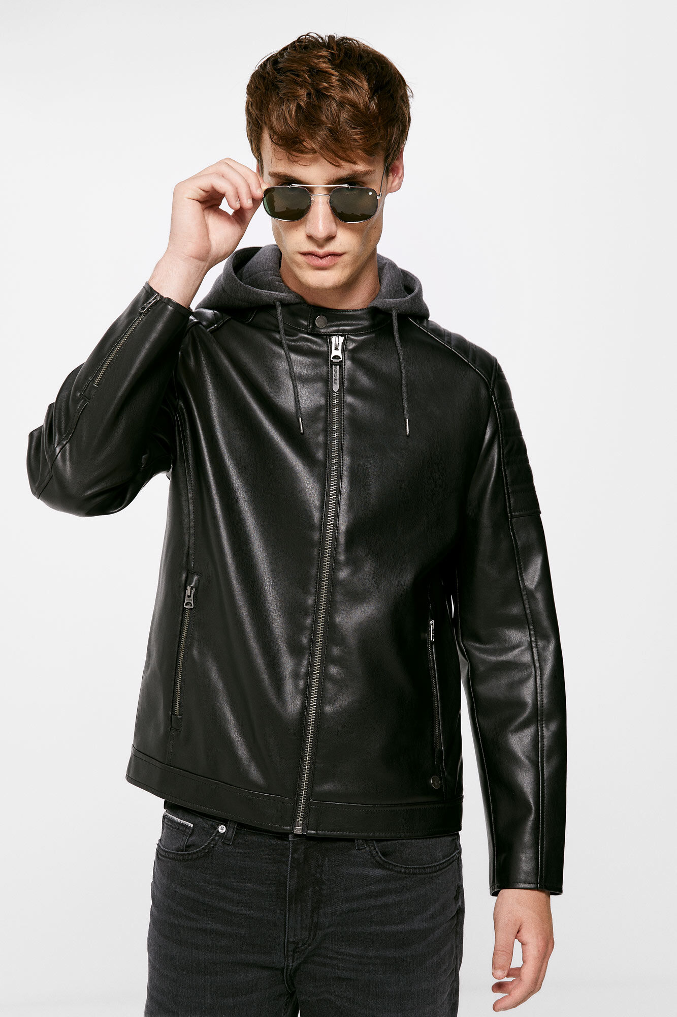 Chamarra new arrivals motera hombre